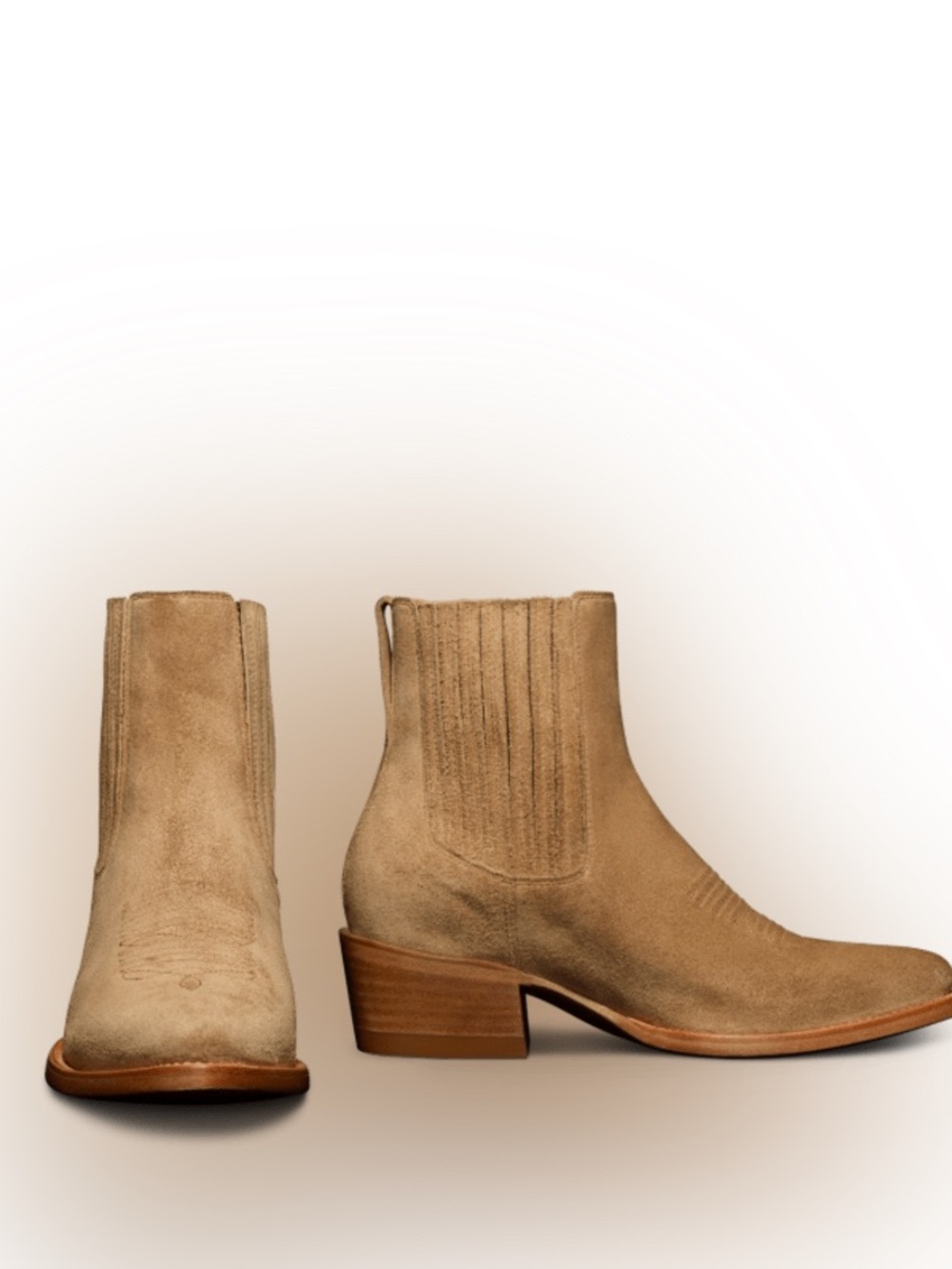 TECOVAS Taylor Style Short Boots Suede Tan